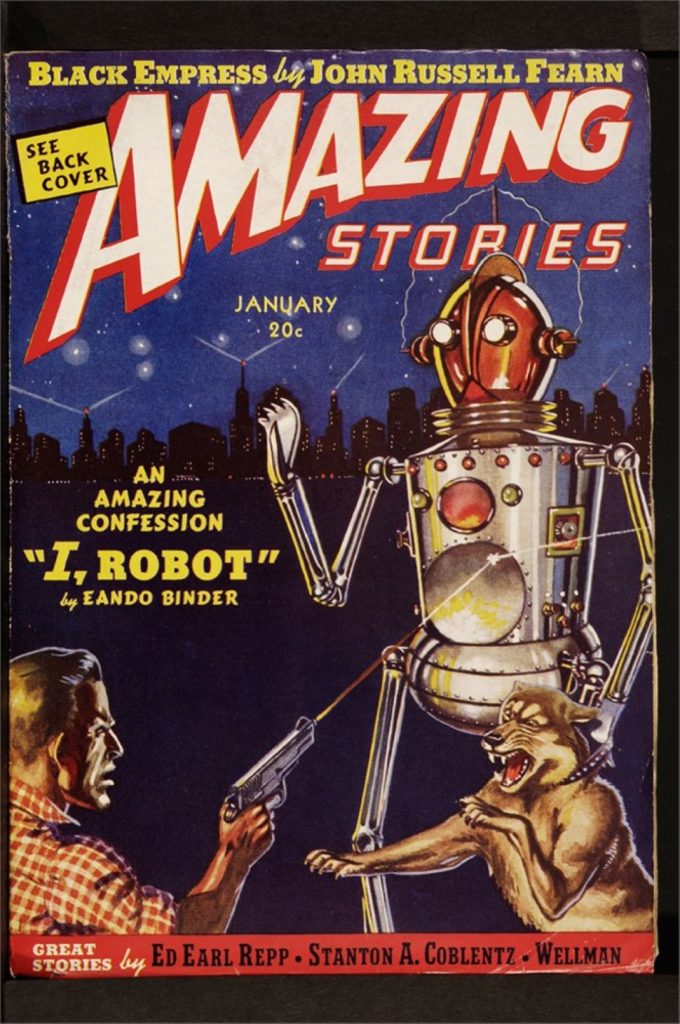Amazing Stories, v13 # 1, January 1939, cover by Robert Fuqua | © Maison d'Ailleurs / Agence Martienne