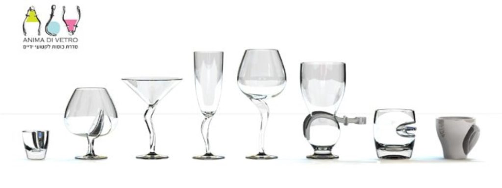 גילעד משיח, סדרת כוסות לקטועי ידיים - anima di vetro