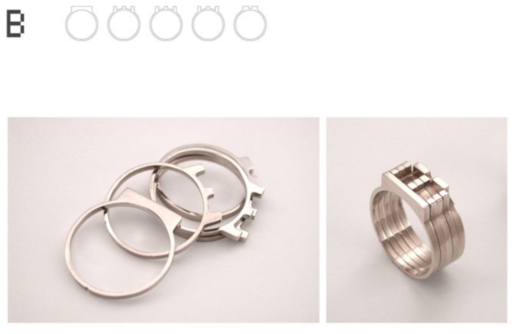Letter Ring designed by Navot