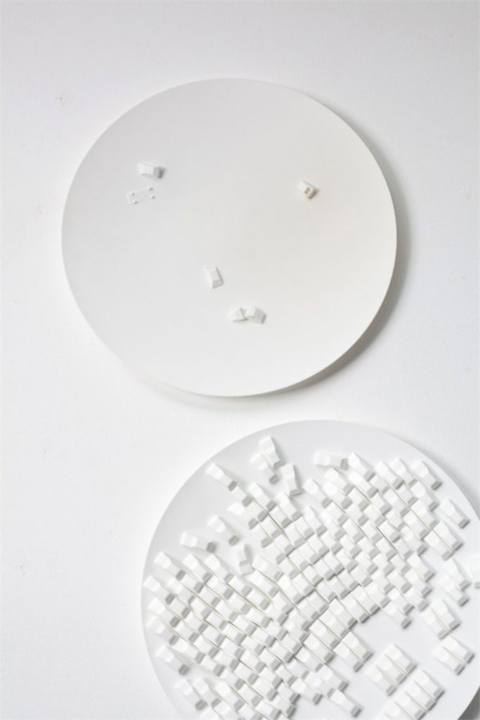 Images of cars from the tsunami in Japan on plates | Maya Ben David, graduation project