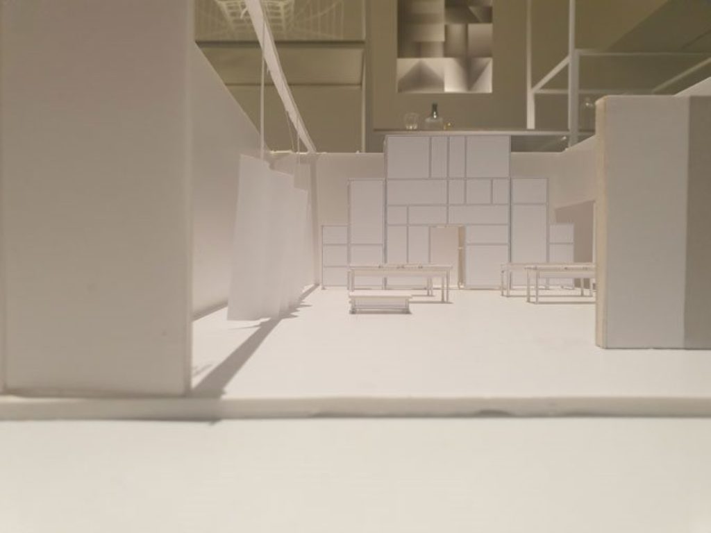 Rona Zinger, Model of the Lower Gallery for the Exhibition "Black Box," 2020