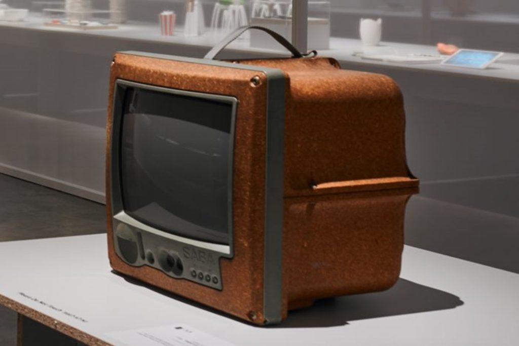 Phillip Starck for Saba, Jim Nature Portable Television, 1994. From the exhibition "Black Box: from the museum collection", 2020. Photo: Dor Kedmi