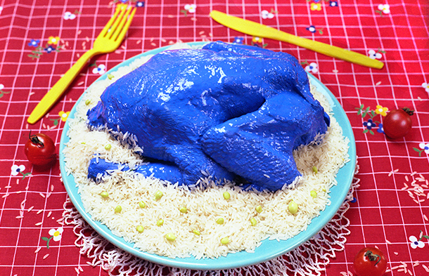 Lawrie Brown, Colored Food Series Photographs, 1982